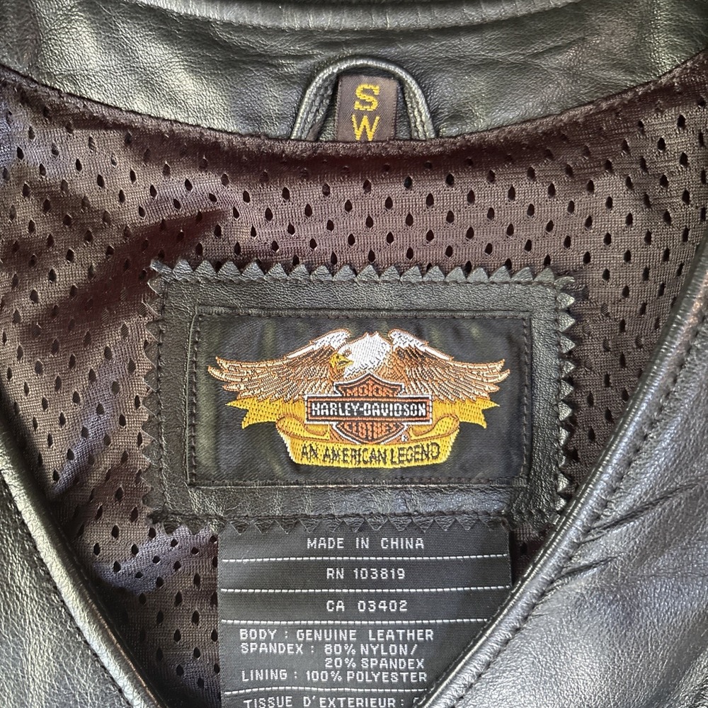 Harley Davidson Leather Vest Womens Small - Picture 6 of 9